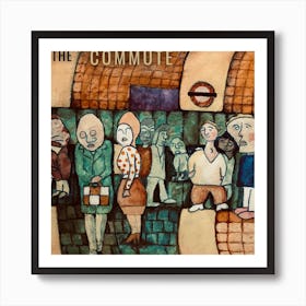 The Commute Underground Gathering Square Art Print