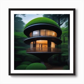 Tree House In The Forest Art Print