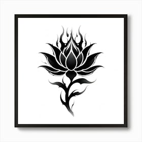 Lotus Flower Tattoo 3 Art Print