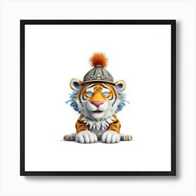 Tiger In A Hat Art Print