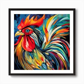 Rooster Painting Art Print