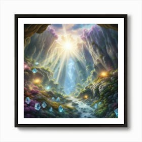 Cave Of Crystals Art Print