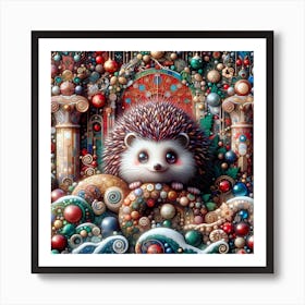 Hedge in the winter wonderland Art Print