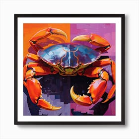 Crab Splash Colors Art Print