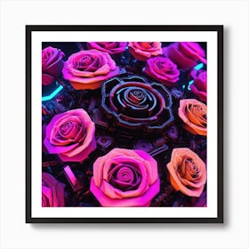 3d Roses Art Print