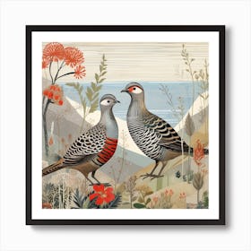 Bird In Nature Partridge 4 Art Print