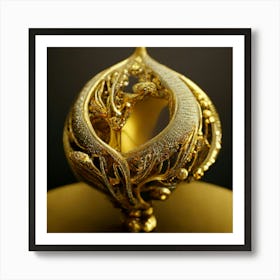 Gold Leaf Ring Art Print