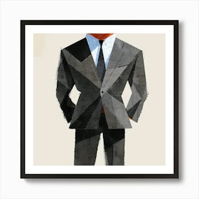 Man In Suit 1 Art Print