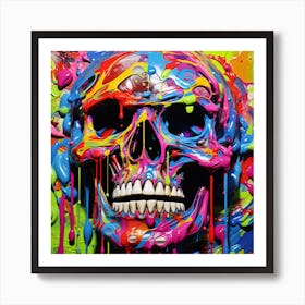 Colorful Skull 9 Art Print