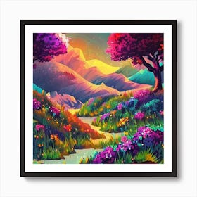 Fairytale Landscape Art Print