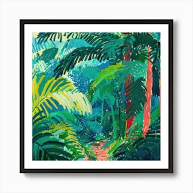 Amazon Rain Forest Series in Style of David Hockney 3 Affiche