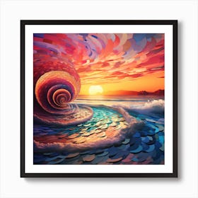 Wave In The Ocean Art Print