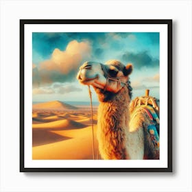 Camel In The Desert 5 Art Print