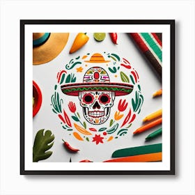 Mexican Skull 52 Art Print