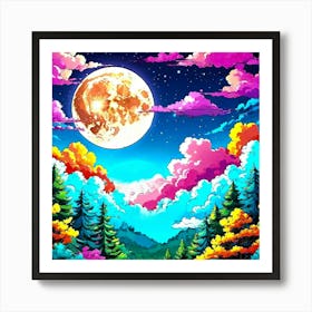 Colorful Night Sky Art Print