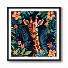 Jungle Giraffe (7) Art Print