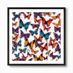 Colorful Butterflies 2 Art Print