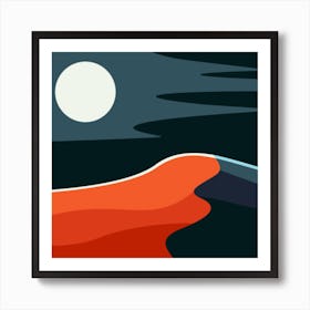 Night At The Beach Art Print