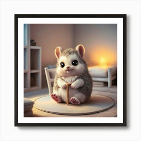 Cute Little Hedgehog Art Print