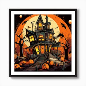 Halloween House Art Print