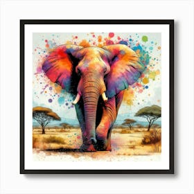 Elephant In The Wild Art Print