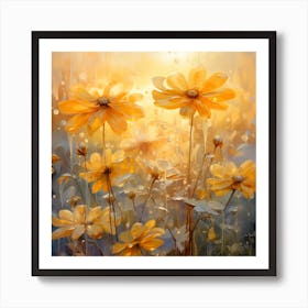 Yellow Daisies Art Print