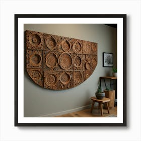 Carved Wood Wall Art Art Print