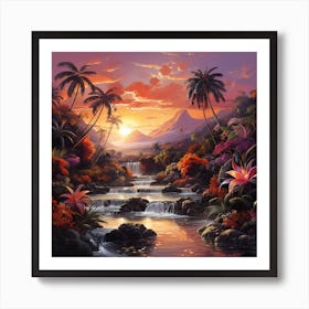 Tropical Sunset 1 Art Print