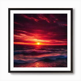 Sunset Wallpaper, Ocean Wallpaper, Ocean Wallpaper, Ocean Wallpaper Art Print