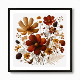 Autumn Flowers Art Print