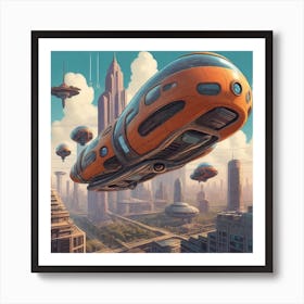City of the Future: Between Birds and Towers Art Print