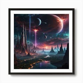 Space Landscape 2 Art Print