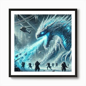 A Sci Fi Depiction Of Frostbite, The Celestial Ter Frost Breath Art Print