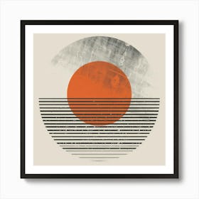 Sunset In A Circle 1 Art Print