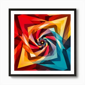 Abstract Colorful Spiral Art Print