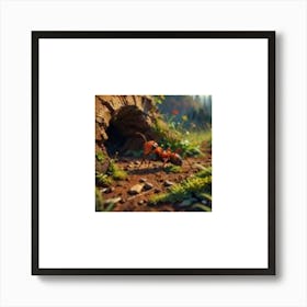 ANT IN THE CAVE Art Print