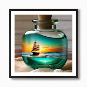 Ship In A Bottle 9 Art Print