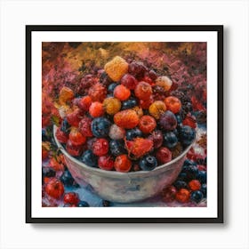 Berries In A Bowl 2 Art Print