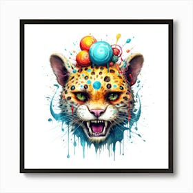 Jaguar Head Art Print