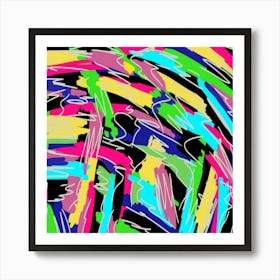 Multi Color Abstract Art Print