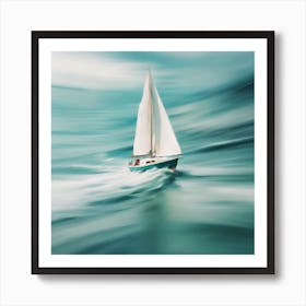 Abstract, a Sailing boat 1 Art Print