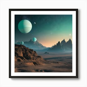 Planets In Space 3 Art Print