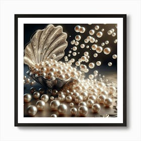 Pearls In A Shell 3 Art Print
