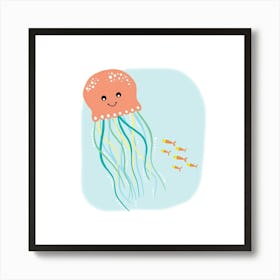 Smiling Jelly Fish  Art Print