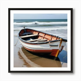 1000013702 Boat on the beach Art Print