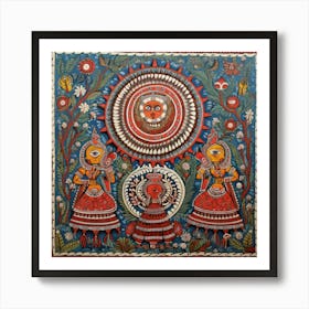 Indian Painting Madhubani Painting Indian Traditional Style 11 Art Print