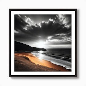 Sunset At The Beach 429 Art Print