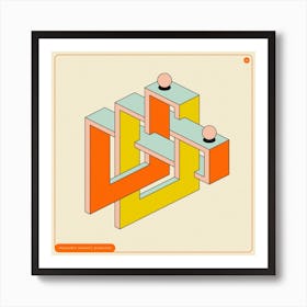 Impossible Geometrics 36 Square Art Print