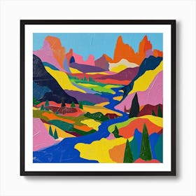 Colourful Abstract Rocky Mountain National Park Usa 4 Art Print