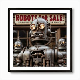 Robots For Sale 1 Art Print